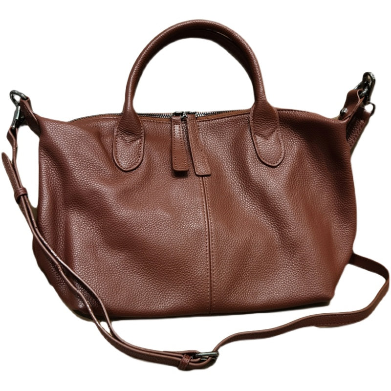 Li Ji | Original handmade genuine leather | Soft texture first-layer soft leather handbag No. B0114 