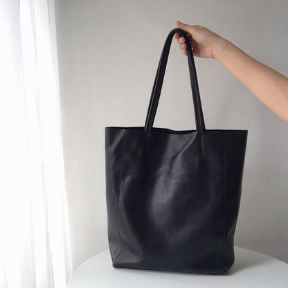 Li Ji | Original handmade leather | Natural leather, European and American simple shopping bag No. B598 