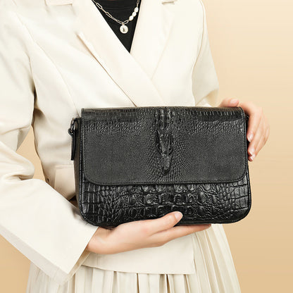 Li Ji | Original handmade genuine leather | Fashion's new favorite genuine leather crocodile pattern cross-body bag No. B7729 