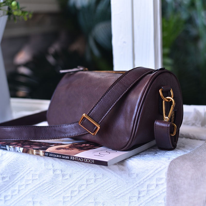 Li Ji | Original handmade genuine leather | Summer saddle bag with loose shoulder strap No. F1223 