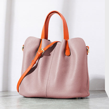 Li Ji | Original handmade genuine leather | High-end texture soft leather large-capacity tote bag No. F2220