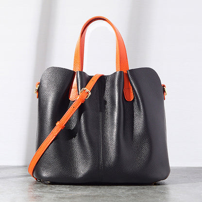 Li Ji | Original handmade genuine leather | High-end texture soft leather large-capacity tote bag No. F2220