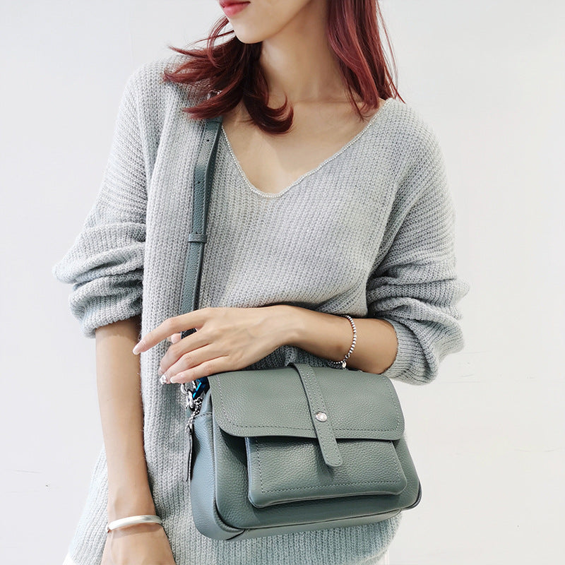 Li Ji | Original handmade leather | Elegant and textured shoulder bag No. F628 