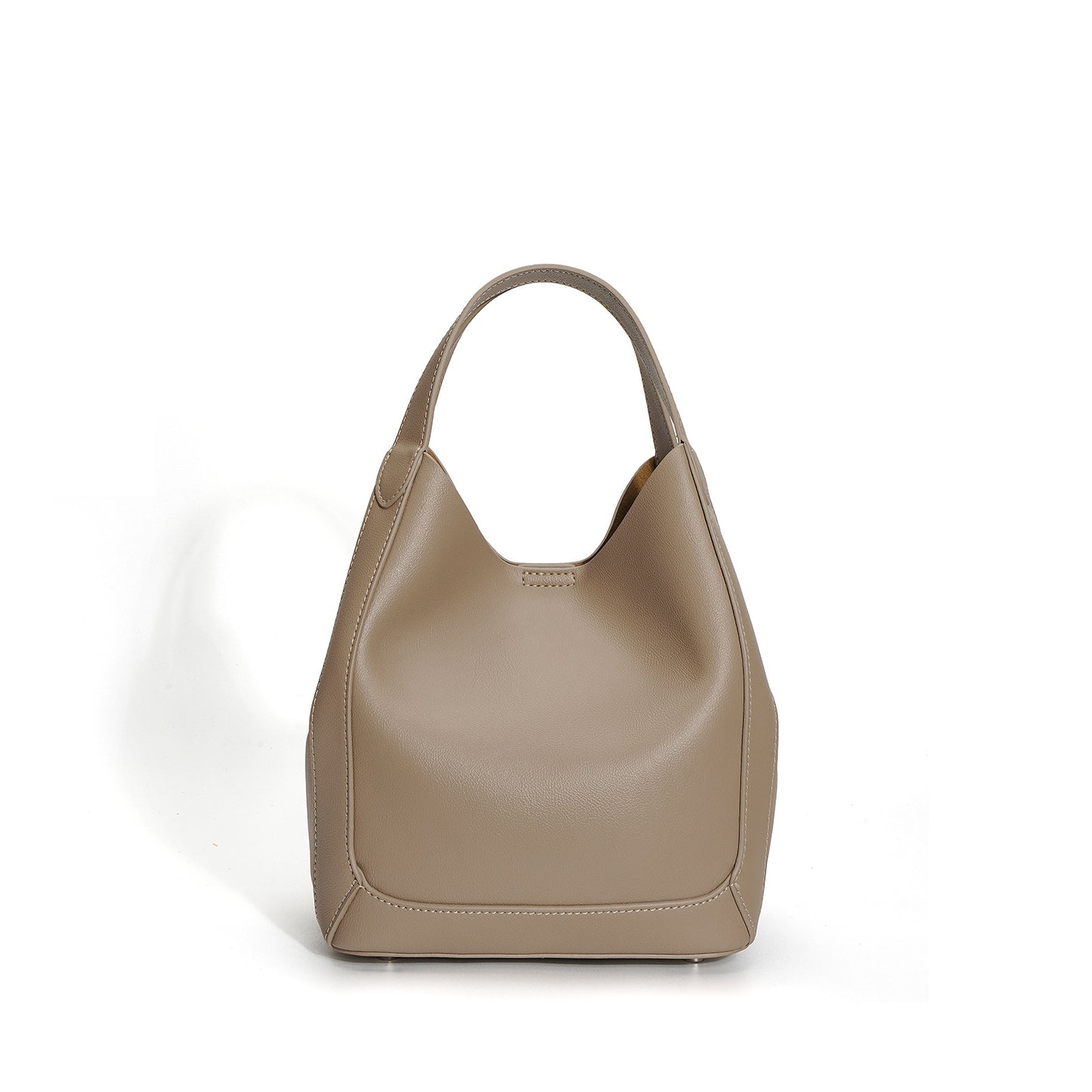 Li Ji | Original handmade genuine leather | Two-layer cow leather, high-end style and simple vegetable basket bag No. F8207 