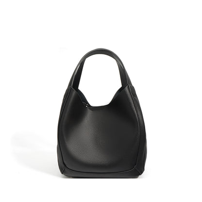 Li Ji | Original handmade genuine leather | Two-layer cow leather, high-end style and simple vegetable basket bag No. F8207 