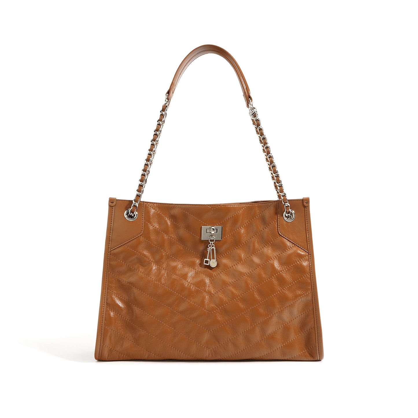 Li Ji | Original handmade genuine leather | Korean style tote bag with natural and smooth shape No. F9637 