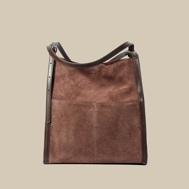 Li Ji | Original handmade genuine leather | Textured strong abrasive sand leather tote bag No. F9642 