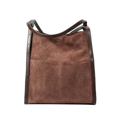 Li Ji | Original handmade genuine leather | Textured strong abrasive sand leather tote bag No. F9642 