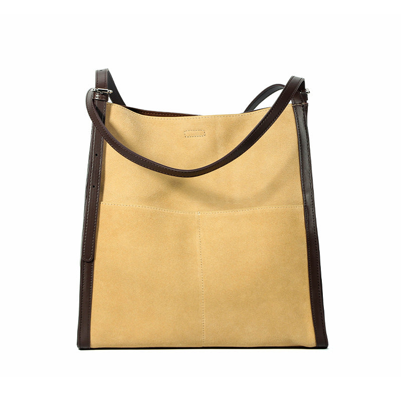 Li Ji | Original handmade genuine leather | Textured strong abrasive sand leather tote bag No. F9642 