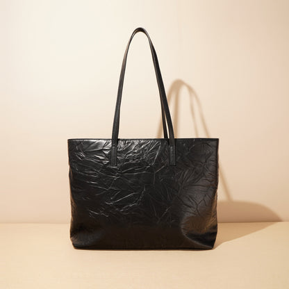 Li Ji | Original handmade genuine leather | High-end genuine leather large-capacity commuter tote bag No. F9647 