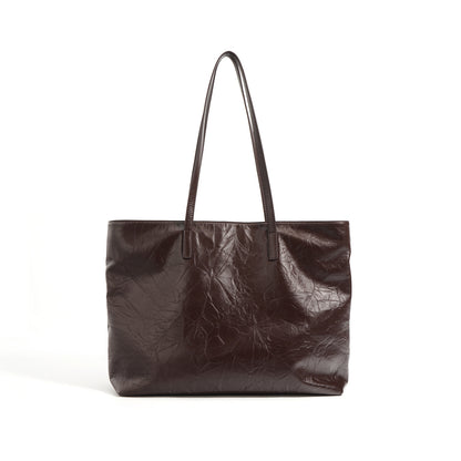 Li Ji | Original handmade genuine leather | High-end genuine leather large-capacity commuter tote bag No. F9647 