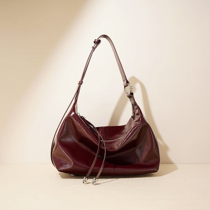 Li Ji | Original handmade genuine leather | Simple, classic and soft dumpling bag No. F9839 