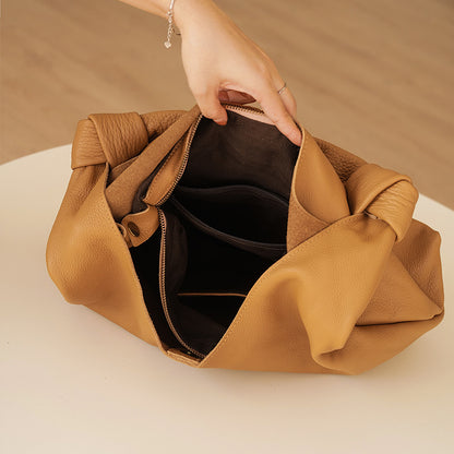 Li Ji | Original handmade genuine leather | Advanced minimalist casual soft leather armpit bag No. H9125