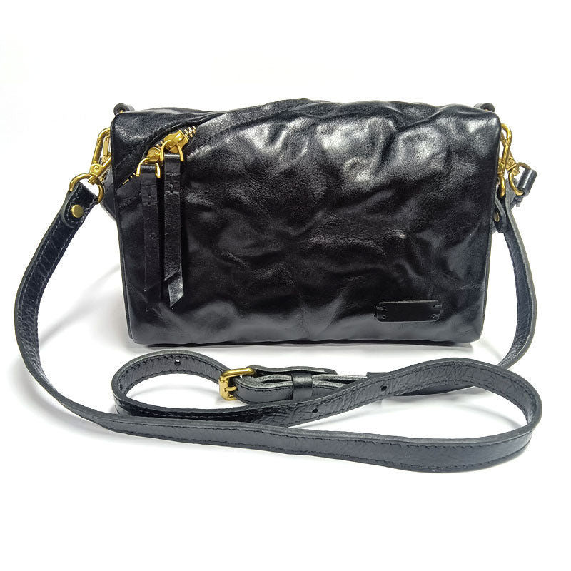 Li Ji | Original handmade genuine leather | 2-layer cowhide outer three-dimensional armpit bag HJ6361 