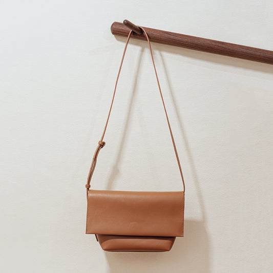 Li Ji | Original handmade leather | Japanese and Korean style, simple and high-end flip bag No. JY331 