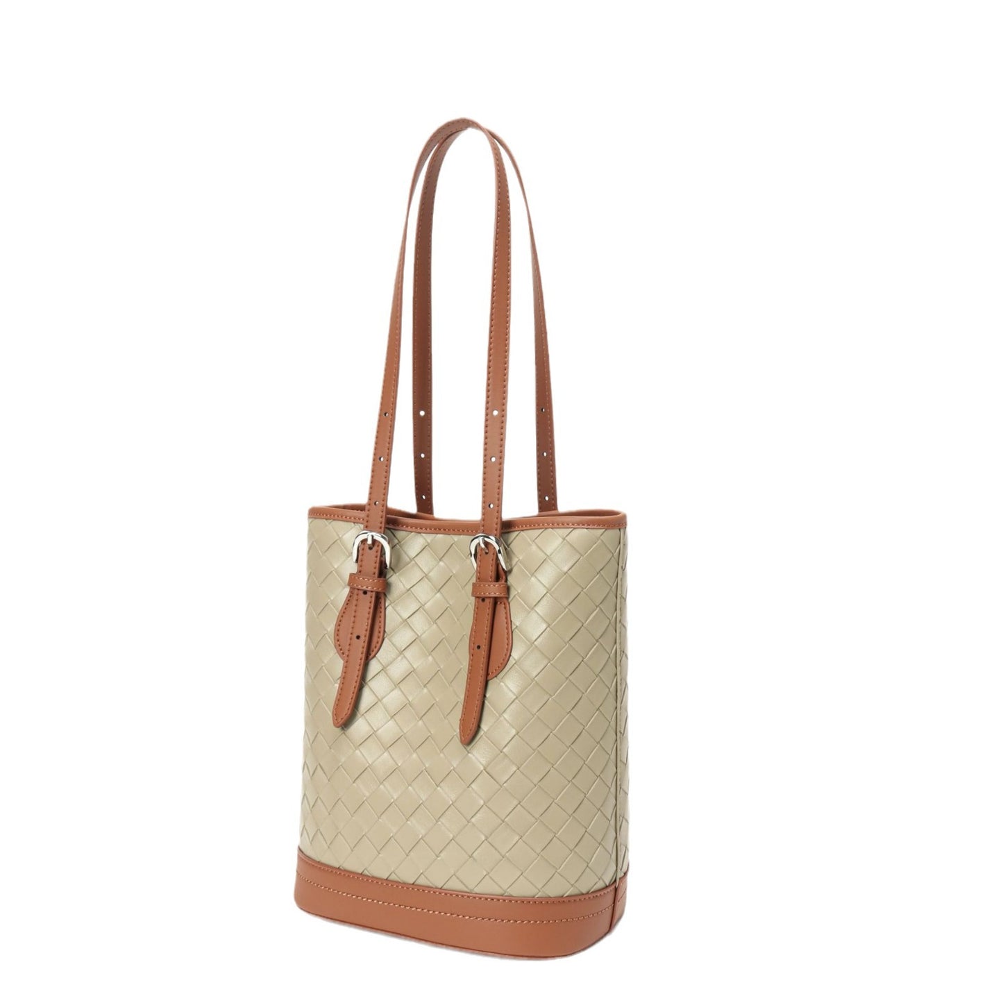 Li Ji | Original handmade leather | Simple shape, casual woven tote bag No. L2458 