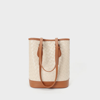 Li Ji | Original handmade leather | Simple shape, casual woven tote bag No. L2458 