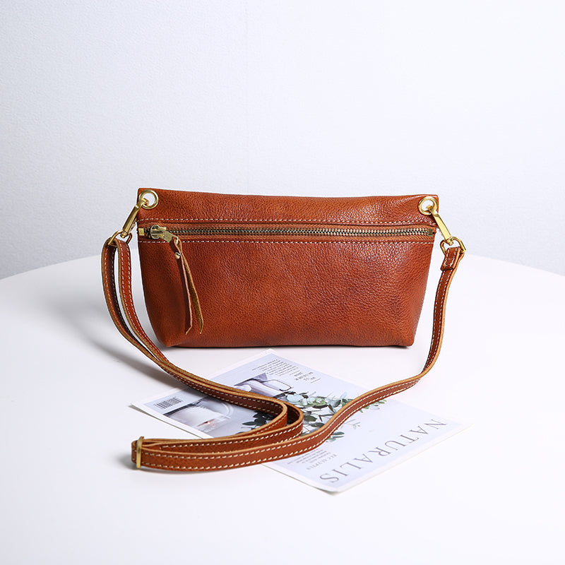 Li Ji | Original handmade genuine leather | Xia's natural second-layer cowhide simple mobile phone bag No. L316 