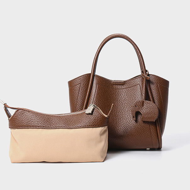 Li Ji | Original handmade leather | Atmosphere style, simple but not simple vegetable basket bag No. L4262 