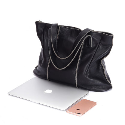 Li Ji | Original handmade genuine leather | Top-quality first-layer cowhide tote bag No. L9003 