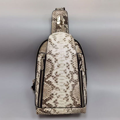 Li Ji | Original water-dyed genuine leather lock python leather bag No. 2093