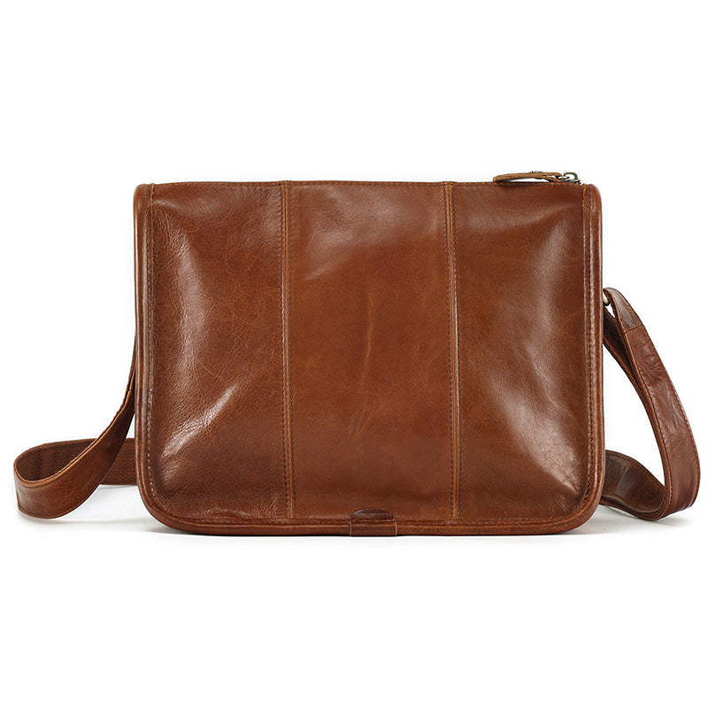 Li Ji | Original handmade genuine leather | Tanned/oiled and waxed genuine leather satchel bag No. 6789