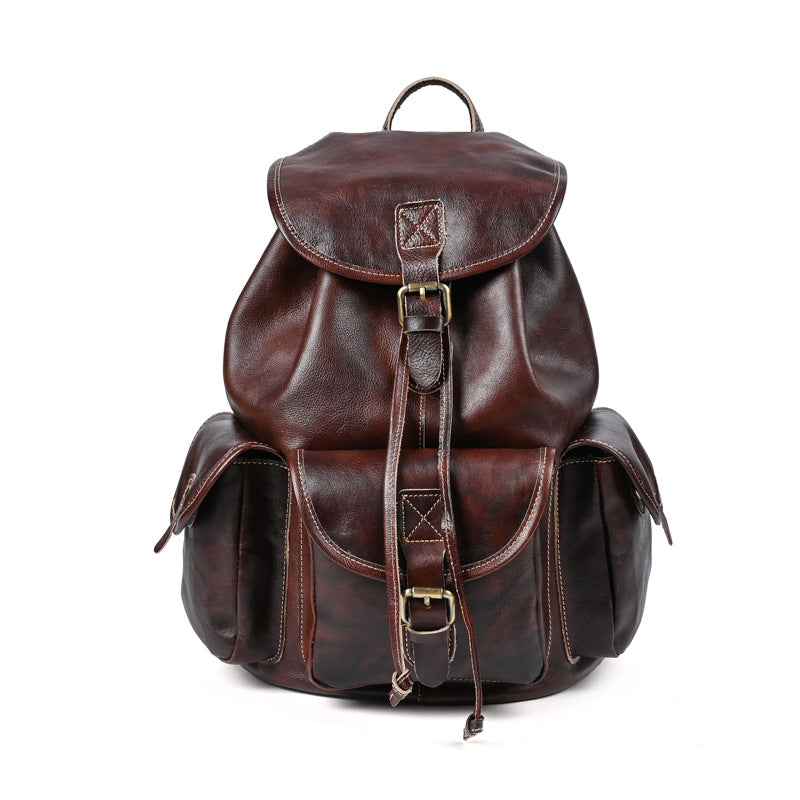 Li Ji | Original handmade genuine leather | Vegetable tanned leather backpack for men and women, size 170