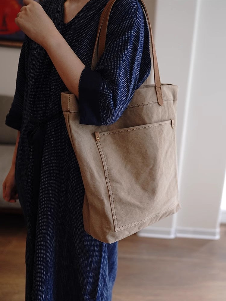 Li Ji | Original handmade | Korean version of Harajuku Haji style canvas shoulder bag No. Q7096 