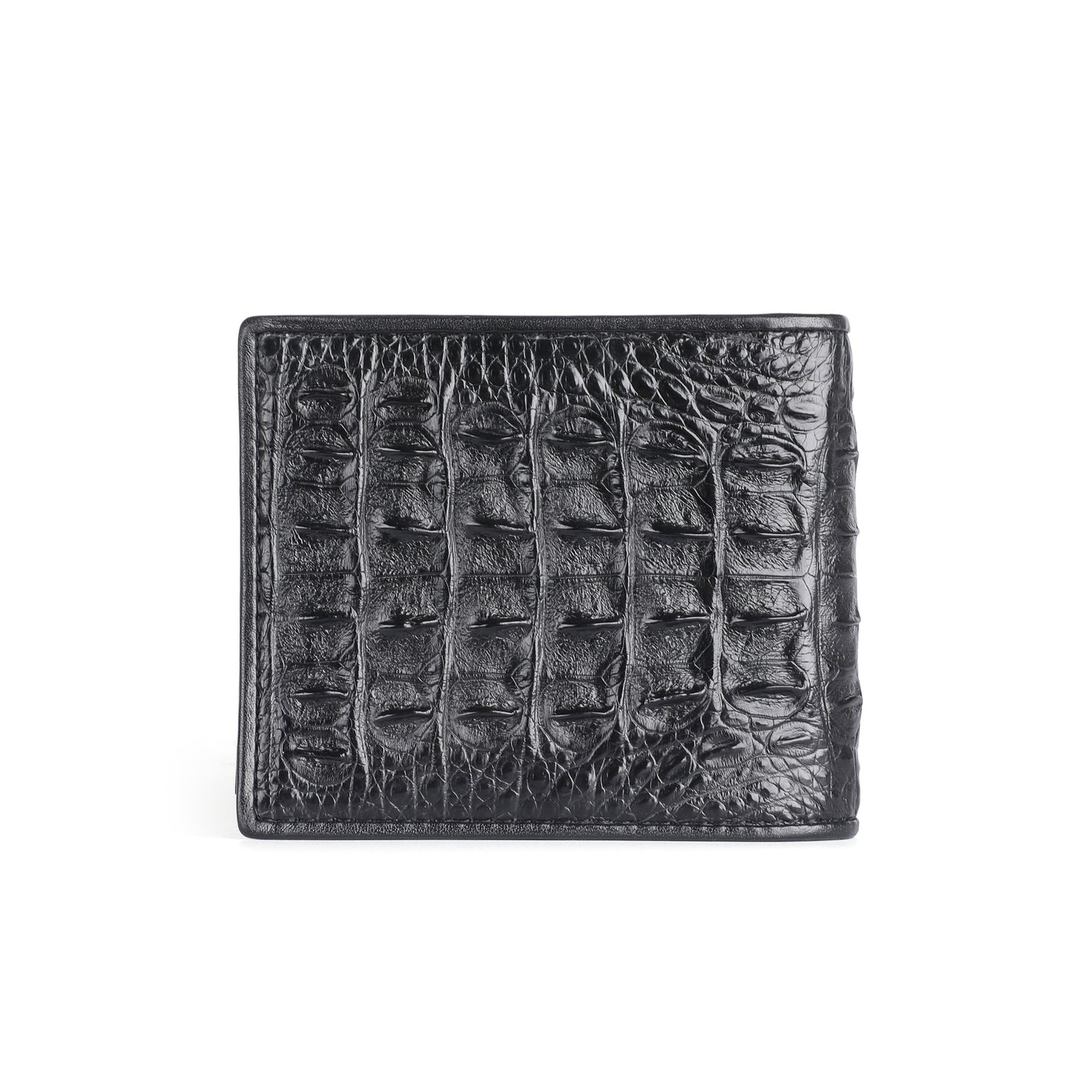 Li Ji | Original handmade genuine leather | Crocodile leather back bone 1 fold short wallet No. 2009-1