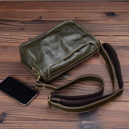 Li Ji | Original handmade genuine leather | Yuan's messenger bag No. 414