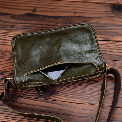 Li Ji | Original handmade genuine leather | Yuan's messenger bag No. 414