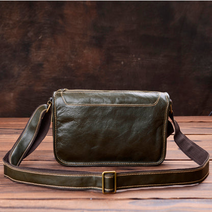 Li Ji | Original handmade genuine leather | Yuan's messenger bag No. 414