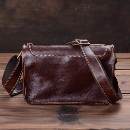 Li Ji | Original handmade genuine leather | Yuan's messenger bag No. 414