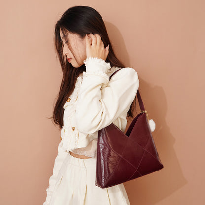 Li Ji | Original handmade genuine leather | Korean version of Fairy Hako original leather Kaka armpit bag No. M7704 