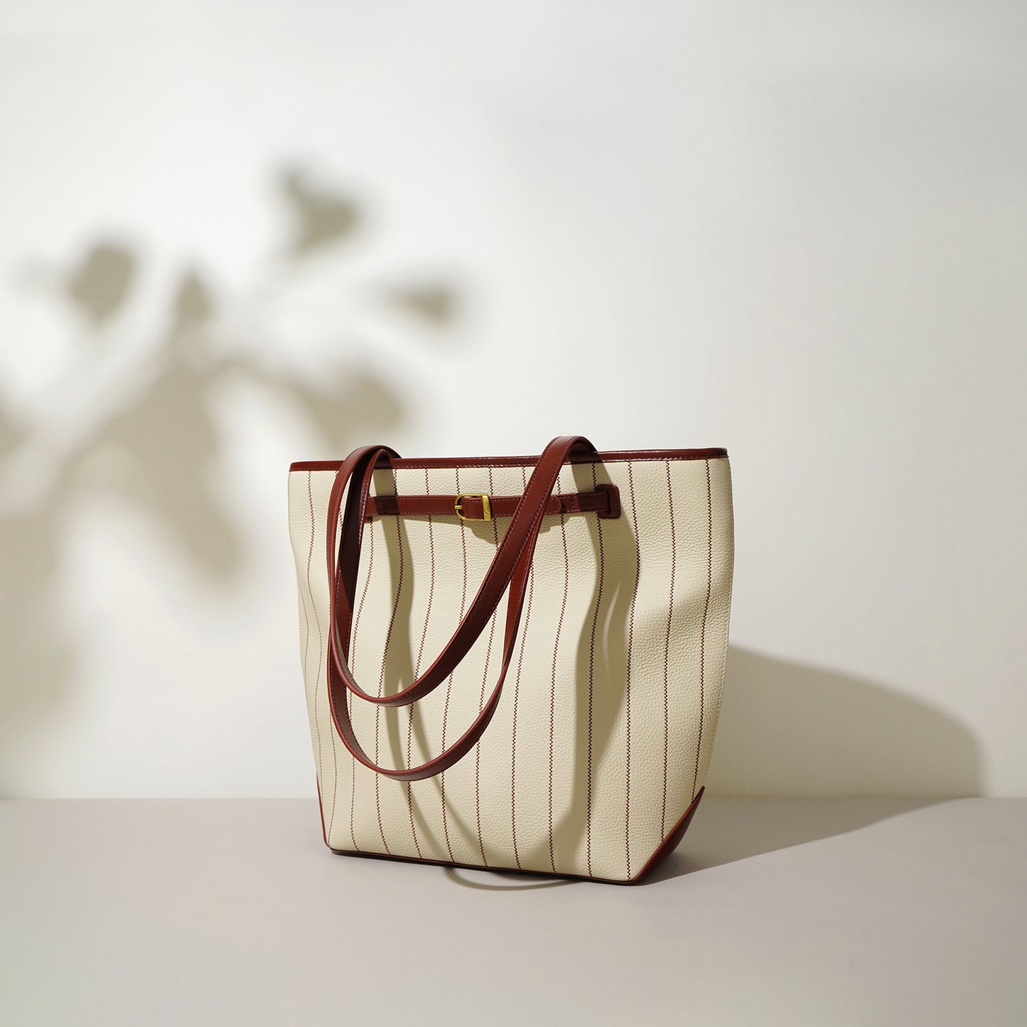 Li Ji | Original handmade genuine leather | First-layer cowhide, lazy style, natural tote bag No. M7903A