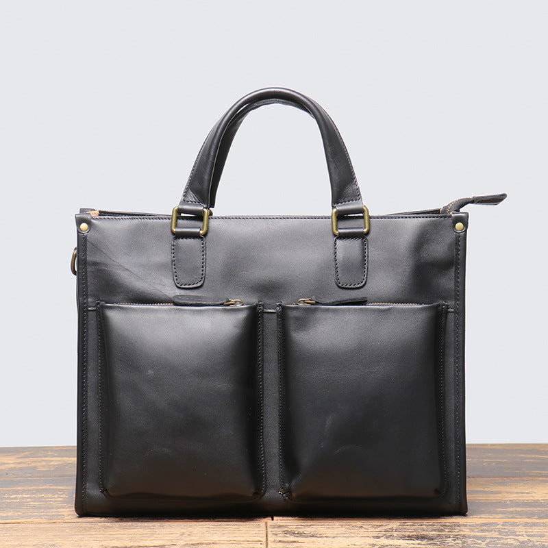 Li Ji | Original leather handmade | Three-dimensional bag portable briefcase No. 7073 