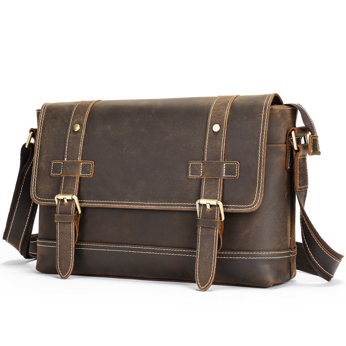 Li Ji | Original leather handmade | Vietnam first-layer cowhide messenger bag No. 7379