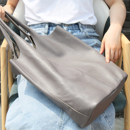 Li Ji | Original handmade genuine leather | Japanese simple and easy-to-match personalized tote bag No. 303 