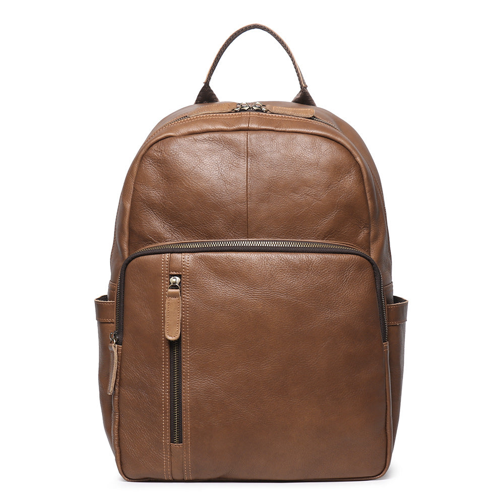 Li Ji | Original handmade genuine leather | Ganpi's casual travel backpack with contrasting colors No. LG275 