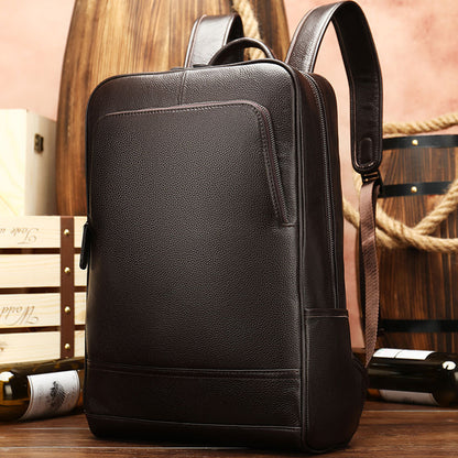 Li Ji | Original handmade leather | Color-rubbed tree paste leather first-layer cowhide backpack No. 8110 