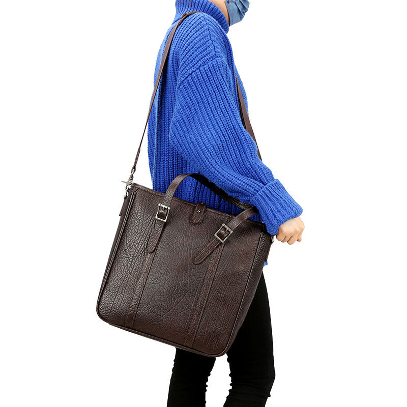 Li Ji | Original handmade leather | Simple style ~ modern retro shoulder bag No. P0083 