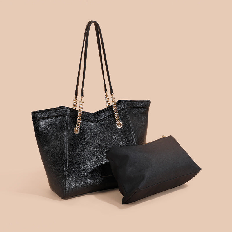 Li Ji | Original handmade genuine leather | Elegant and high-quality two-layer cowhide tote bag No. TP23019 