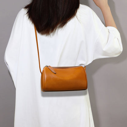 Li Ji | Original handmade genuine leather | High quality soft cowhide leather pillow bag No. V90062 