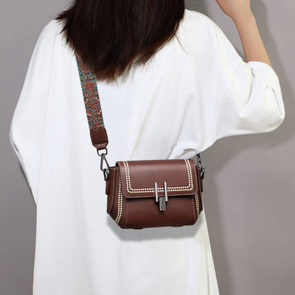 Li Ji | Original handmade genuine leather | High-quality ポ気前が好く textured shoulder bag No. V90115