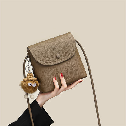 Li Ji | Original handmade genuine leather | Straightforward, beautiful, simple and solid color mobile phone bag No. v91012