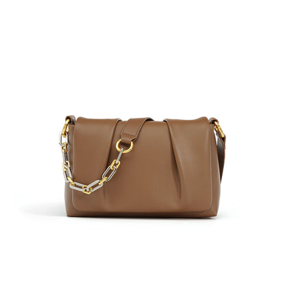 Li Ji | Original handmade genuine leather | Rich texture, solid color, simple cloud bag No. w2771 