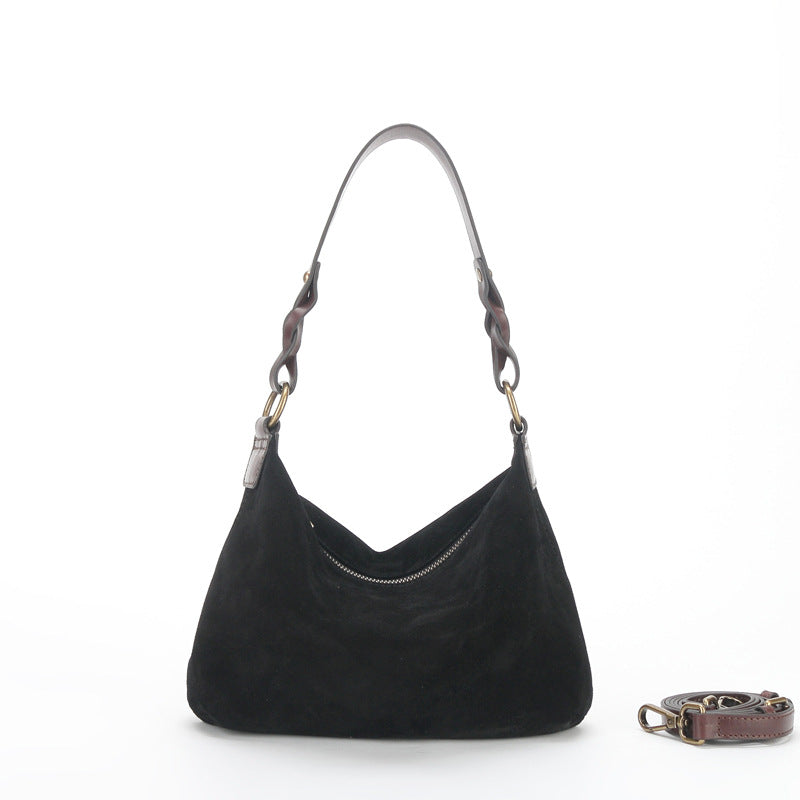 Li Ji | Original handmade leather | Good quality baguette bag with matte texture Z2007 