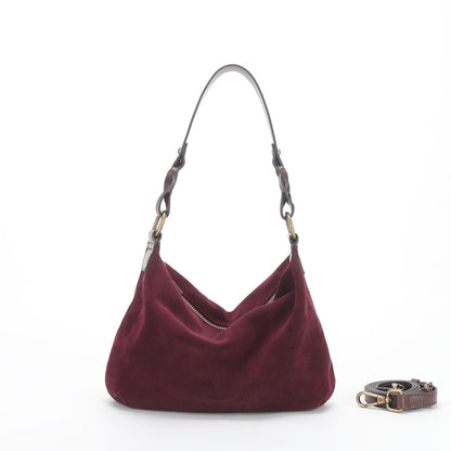 Li Ji | Original handmade leather | Good quality baguette bag with matte texture Z2007 