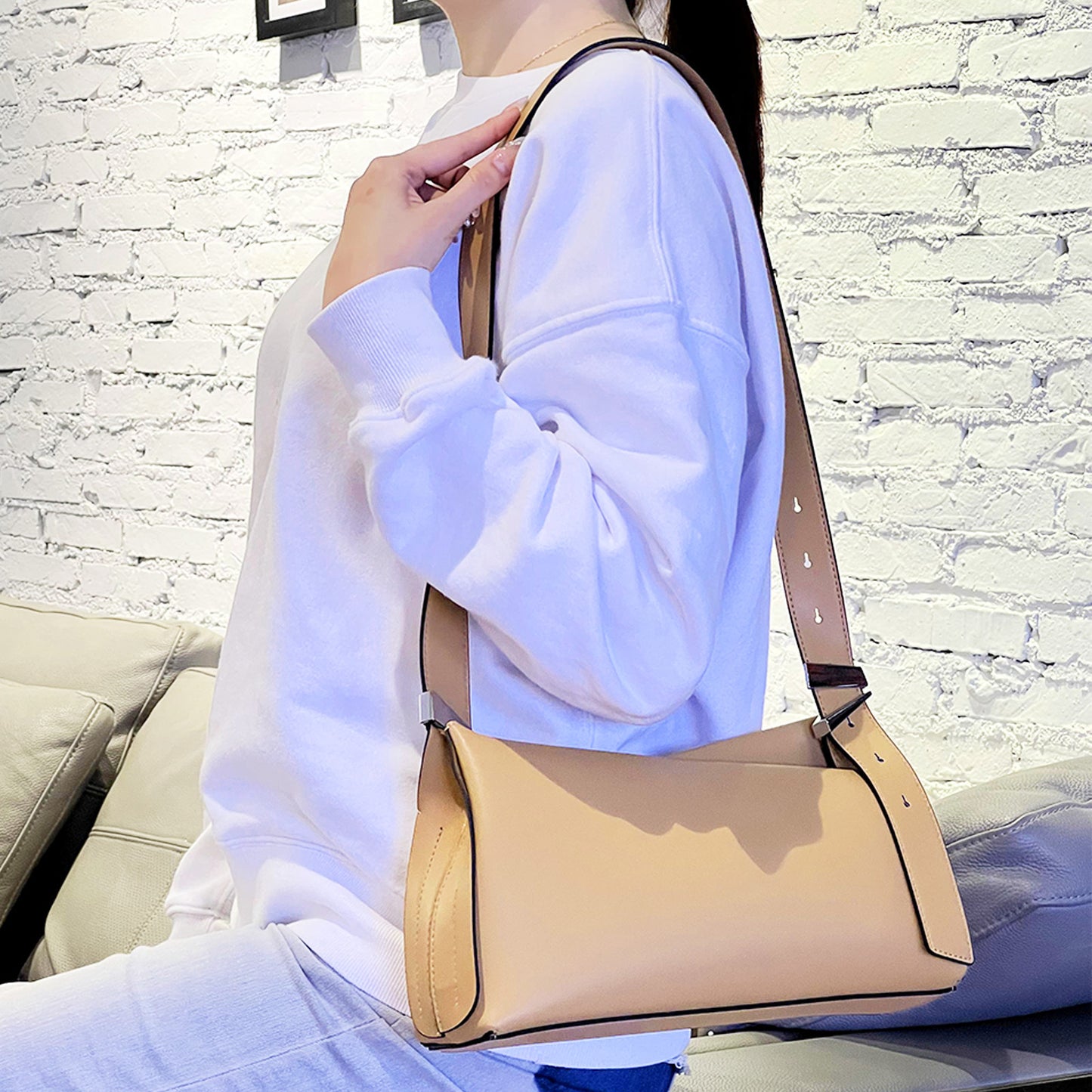 Li Ji | Original handmade leather | Elegant and simple style handbag cn0160 