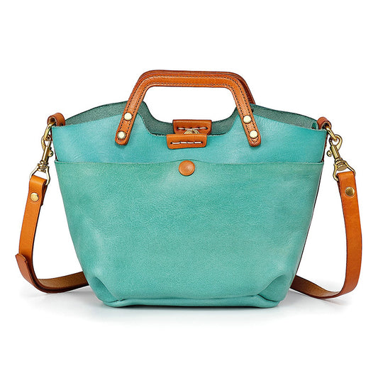 Li Ji | Original handmade genuine leather | High-end, simple, elegant and retro handbag No. cx02 